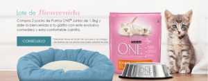 lote de bienvenida muestras gratis para gatos Club Purina Yunior