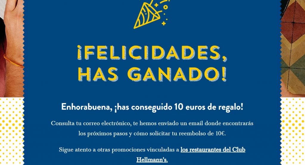 sorteo Hellmans GANADO
