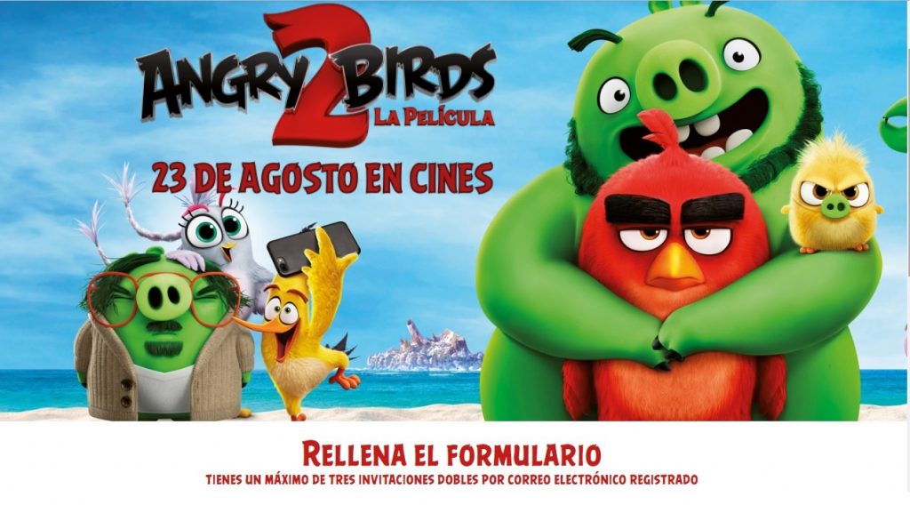 entradas de cine gratis Agosto 2019 estreno Angry Birds