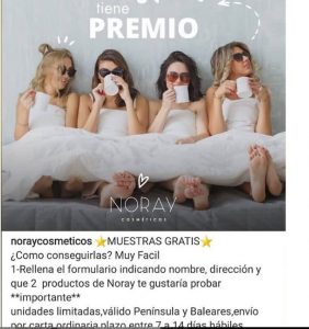 muestras gratis noray cosmética