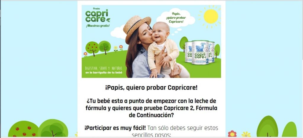 muestras gratis capricare
