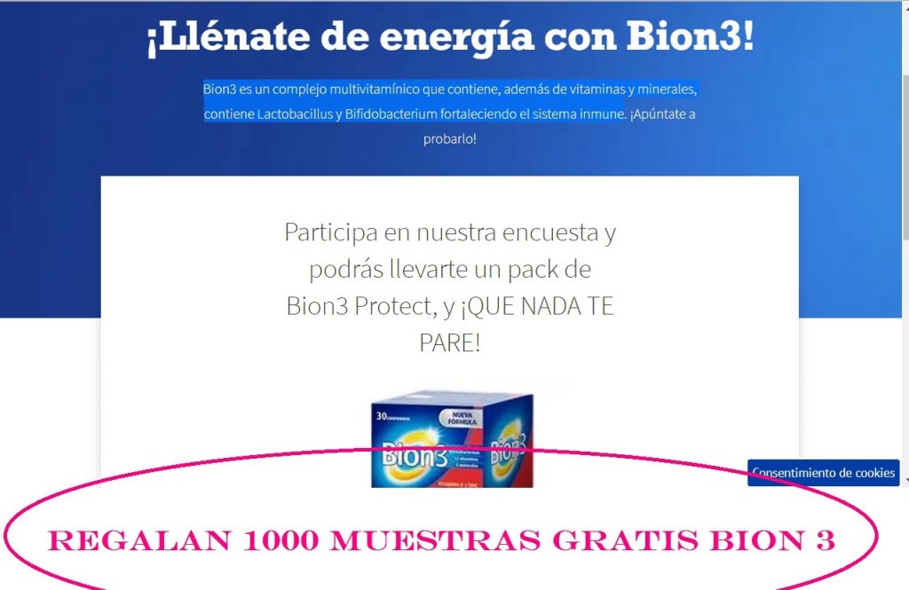 muestras gratis Bion 3 Protect