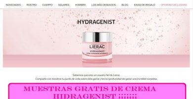 muestras gratis de crema Hidragenist