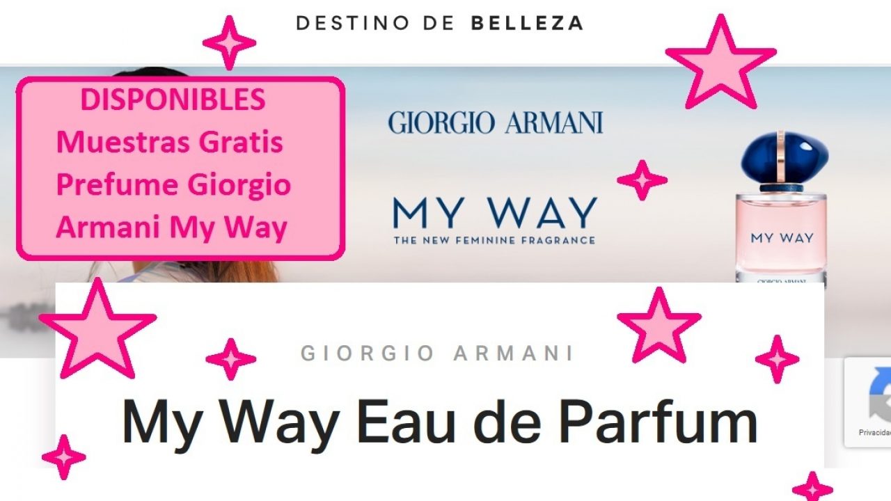 💖 Muestras Gratis Perfume Giorgio Armani MY WAY 💖