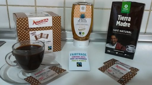 cafe solidario con sello FAIRTRADE COFEE
