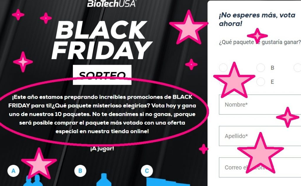 sorteo biotechusa black friday