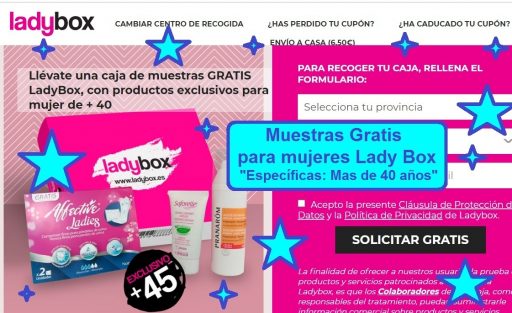 muestras gratis para mujeres lady Box