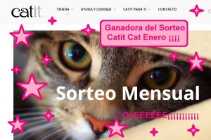 ganadora del sorteo catit cat para gatos