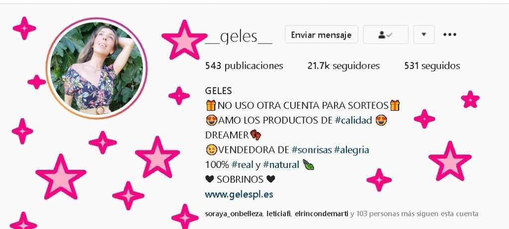 sorteo instagram geles de 1 conjunto pendientes y colgante