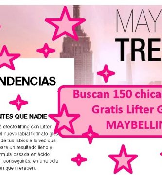 probar gratis maybelline gloss lifter