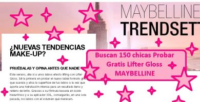 probar gratis maybelline gloss lifter
