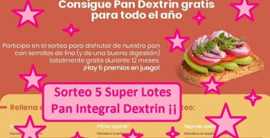 sorteo 5 super lotes pan integral Dextrin