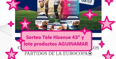 SORTEO TELE HISENSE Y LOTE PRODUCTOS AGUINAMAR