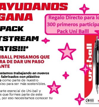 Pack gratis bolis Uni Ball para los primeros 300 participantes