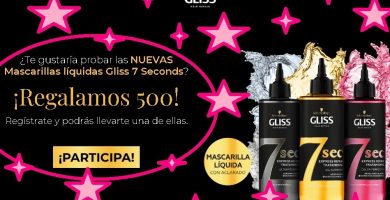 sorteo 500 mascarillas Liquidas Gliss
