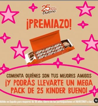 sorteo kinder bueno 25 packs