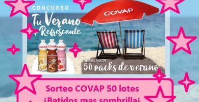sorteo covap 50 lotes batidos + sombrilla