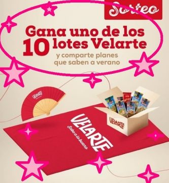 sorteo velarte 10 lotes productos+ toalla+ abanico