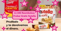 12.500 reembolsos para probar gratis nutella