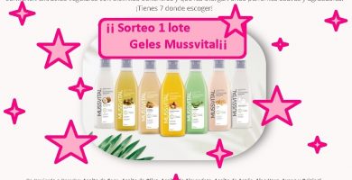 sorteo 1 lote geles Mussvital