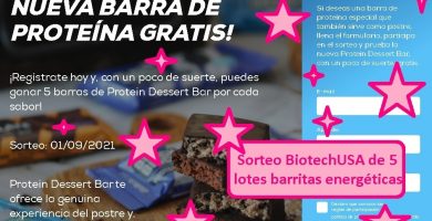 sorteo Biotechusa de 5 lotes barritas energéticas