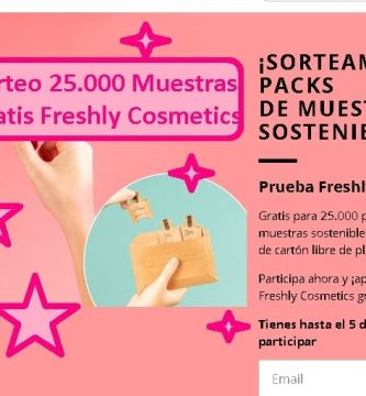 sorteo freshly cosmetics de 25.000 muestras gratis