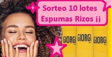 sorteo giorgi de 10 lotes de espumas rizos