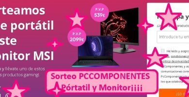 sorteo pccomponentes portátil y monitor