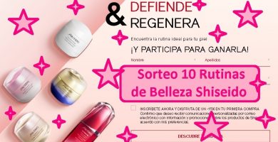 sorteo shiseido 10 rutinas de belleza completas