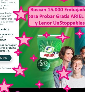 Probar Gratis detergente Ariel y suavizante Lenor UnStoppables