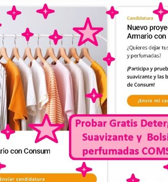 probar gratis detergente, suavizante y bolsitas perfumadas COMSUN