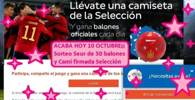 sorteo seur 50 balones y camiseta firmada seleccion