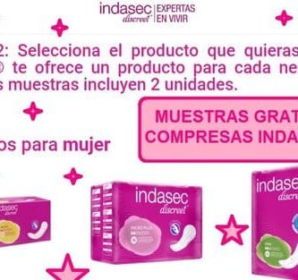 Muestras Gratis Compresas Indasec
