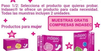 Muestras Gratis Compresas Indasec
