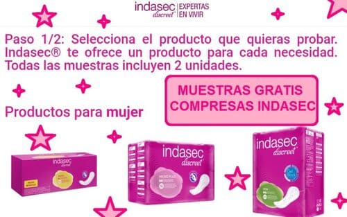 Muestras Gratis Compresas Indasec