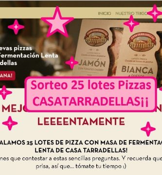 sorteo 25 lotes pizzas Casatarradellas