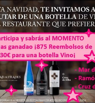 sorteo brindemos contigo de 875 reembolsos de 30 euros para una botella de vino