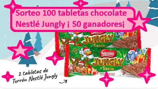 sorteo carrefour de 100 tabletas chocolate NestlÃ© Jungly