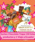 sorteo chocolates trapa 130 lotes de productos mas viaje a ecuador