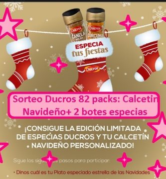 sorteo ducros navidad calcetín mas lotes especias