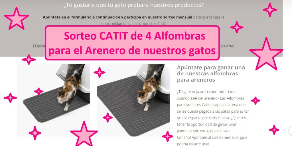 Sorteo CATIT de 4 Alfombras para el Arenero de nuestros gatos