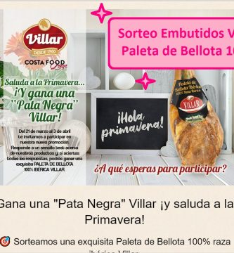 Sorteo Villar de una Paleta de Bellota 100% raza Ibérica GRATIS