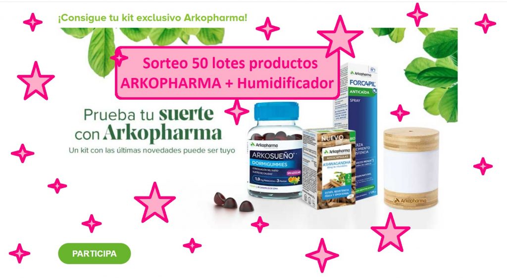 sorteo 50 lotes arkopharma mas humidificador