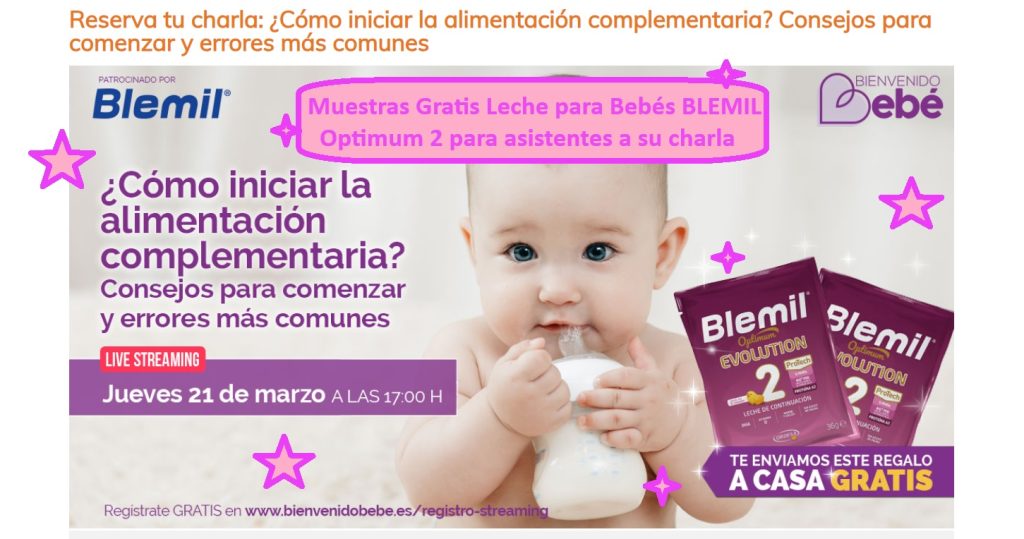 Muestras Gratis Leche para Bebés BLEMIL para asistentes a su charla virtual