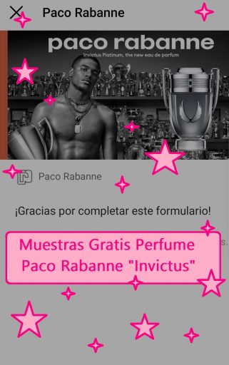Muestras Gratis Perfume Paco Rabanne