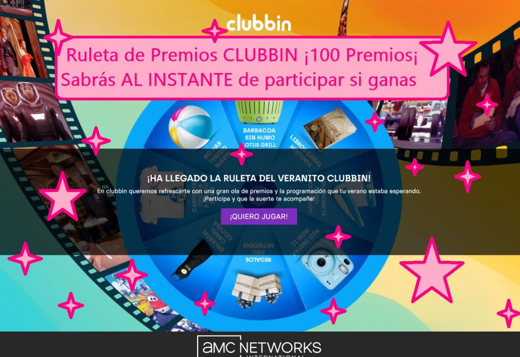 Ruleta de Premios CLUBBIN 100 premios en juego