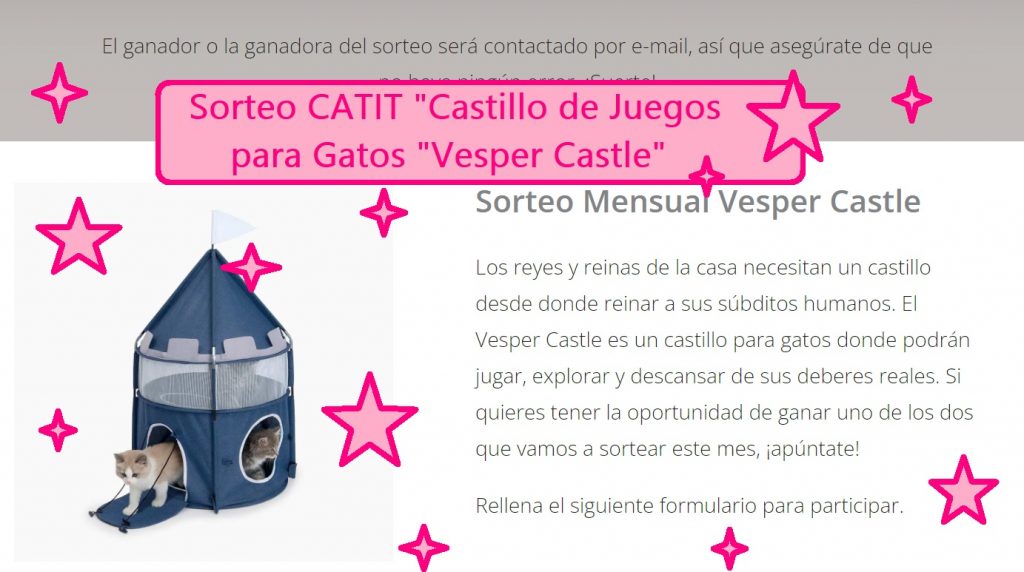 Sorteo CATIT de un Castillo de Juegos para gatos VESPER CASTLE