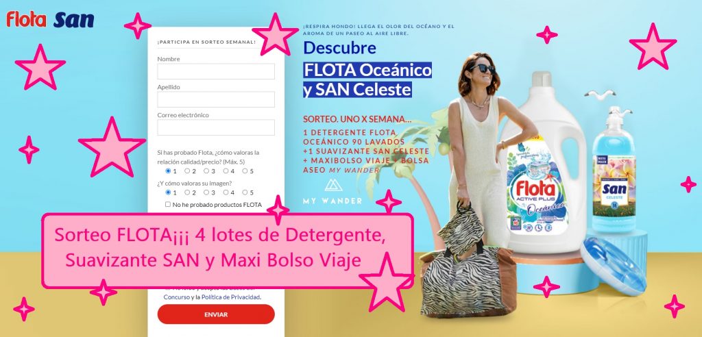 Sorteo Flota de Detergente, Suavizante y Maxi Bolso de Viaje