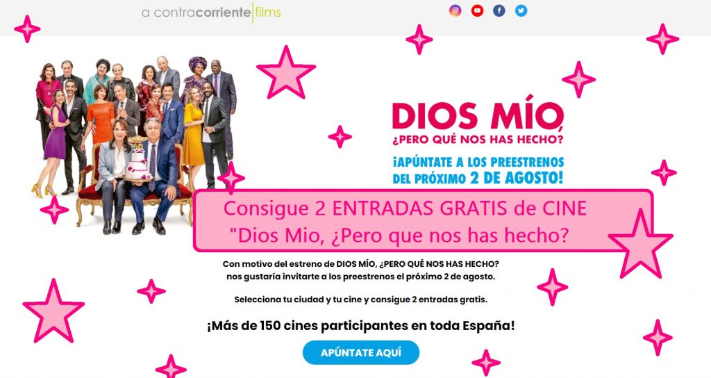 entradas gratis cine para la película DIOS MIO Pero que nos has hecho