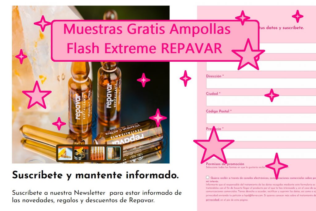 muestras gratis ampollas flash extreme de repavar